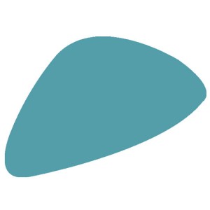 Abstract green shape from Artful Words logo