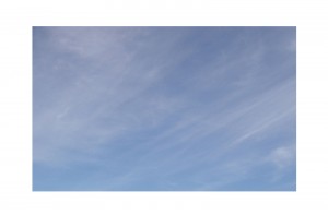 Streaky clouds on a pale blue sky
