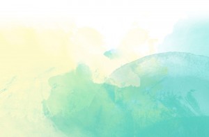 abstract watercolour blurs in turquoise and yellow