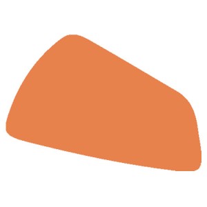 Abstract orange shape from Artful Words logo